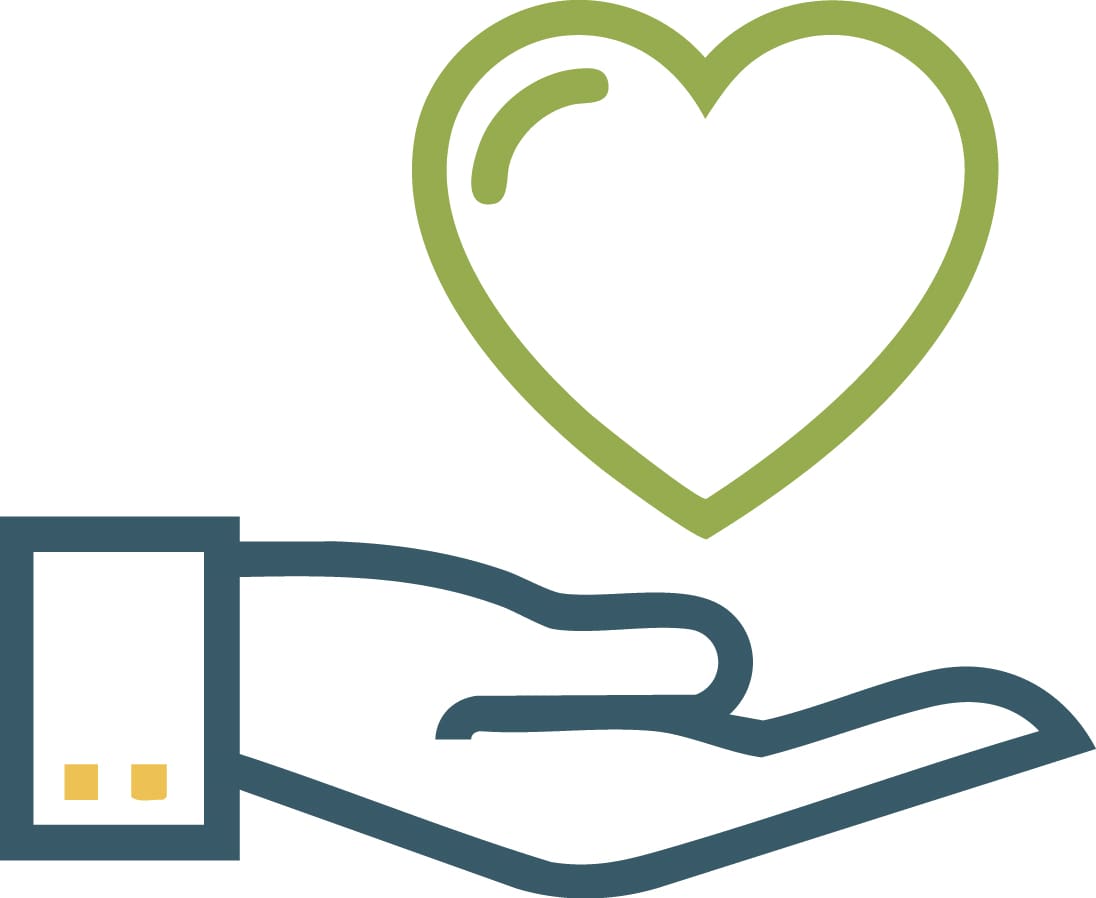 Hand with a heart